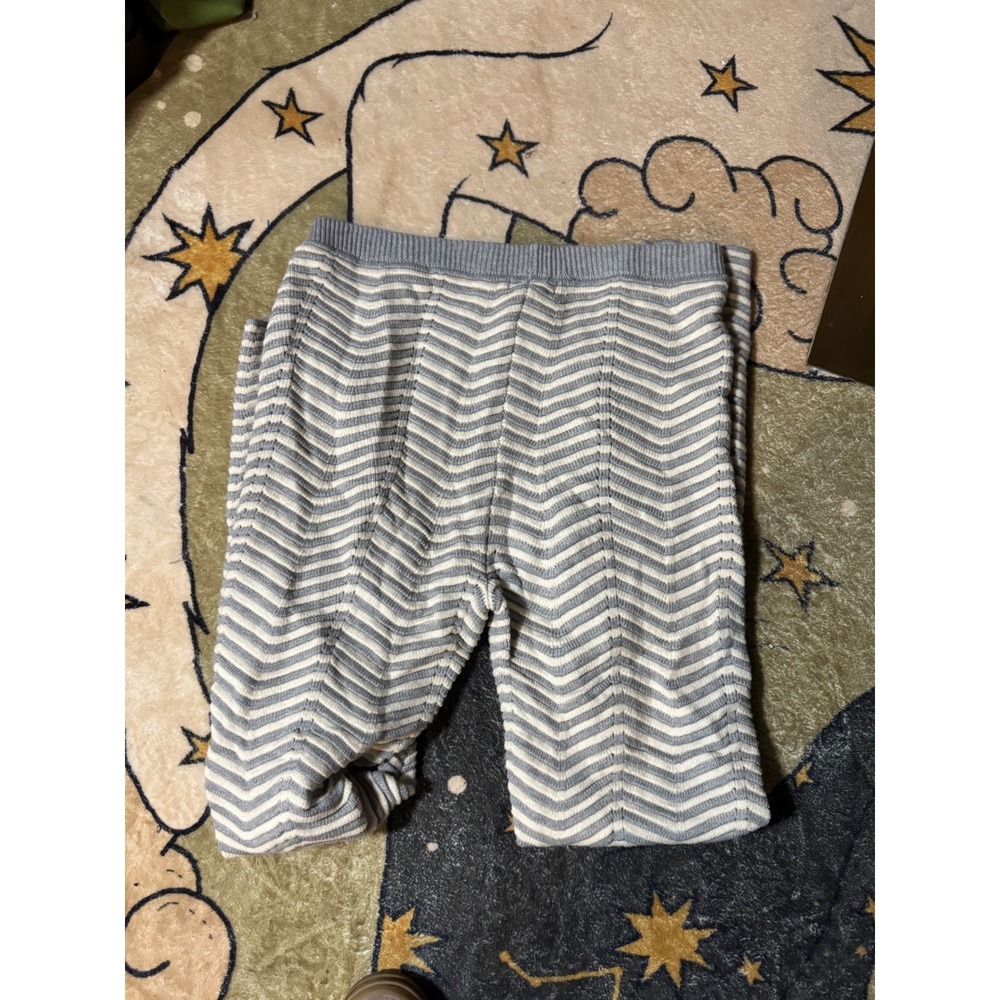 PrettyLittleThing Chevron Knit Lounge Pants Women's Size L Gray White Striped - Picture 3 of 3